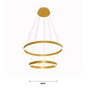 Ver imagem 4 de Lustre Pendente Φ40×Φ60cm 126W 3000k 12600LM Bivolt Metal Escovado+Acrilico Dourado Cabo: 2,5m