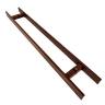 Puxador Portas Duplo Aço Inox Padrão Corten Clean 80 Cm para Portas: Pivotantes/madeira/vidro Temper - 2