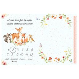 Lençol Cenário Foto Mêsversário Jardim Minha Estrelinha Lençol Mesversario, Cenário para Foto Mesver - 1