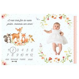 Lençol Cenário Foto Mêsversário Jardim Minha Estrelinha Lençol Mesversario, Cenário para Foto Mesver - 3