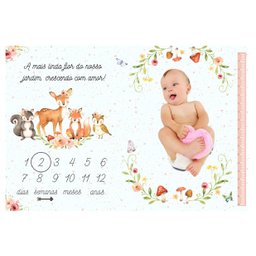 Lençol Cenário Foto Mêsversário Jardim Minha Estrelinha Lençol Mesversario, Cenário para Foto Mesver - 2