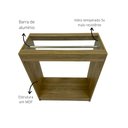 Ver imagem 2 de Balcão Ilha Arara Centro Loja Roupas Expositor Amadeirado