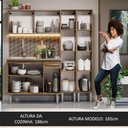 Ver imagem 6 de Armário de Cozinha Compacta 169cm com Pia Rustic Emilly Madesa 12