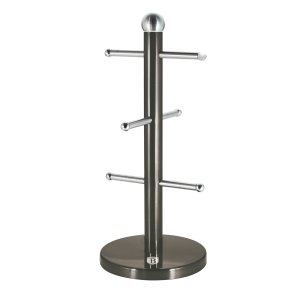 Suporte Árvore P/ 6 Canecas 34cm Aspen Cinza Berlinger Haus Expositor Decorativo Organizador