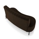 Ver imagem 7 de Sofá Living Decorativo 2 Lugares 1,60m Katara Pés de Ferro Veludo Marrom G33 - Gran Belo