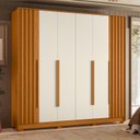 Ver imagem 2 de Guarda Roupa Casal Deville Albatroz 6 Portas Modelo Ripado:cinamomo/off White