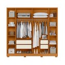 Ver imagem 3 de Guarda Roupa Casal Deville Albatroz 6 Portas Modelo Ripado:cinamomo/off White
