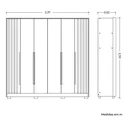 Ver imagem 5 de Guarda Roupa Casal Deville Albatroz 6 Portas Modelo Ripado:cinamomo/off White