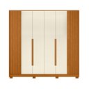 Ver imagem 4 de Guarda Roupa Casal Deville Albatroz 6 Portas Modelo Ripado:cinamomo/off White