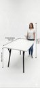 Ver imagem 5 de Conjunto Sala de Jantar 1 Mesa de 120x80cm Tampo Branco , com 4 Cadeiras Estofadas Branco.
