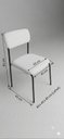 Ver imagem 4 de Conjunto Sala de Jantar 1 Mesa de 120x80cm Tampo Branco , com 4 Cadeiras Estofadas Branco.