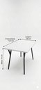 Ver imagem 3 de Conjunto Sala de Jantar 1 Mesa de 120x80cm Tampo Branco , com 4 Cadeiras Estofadas Branco.