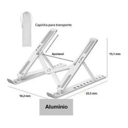 Suporte Notebook Laptop Alumínio Ajustável 6 Ângulos - 2