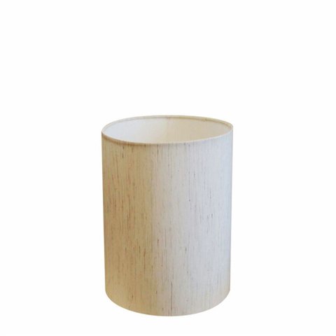 Cúpula Abajur e Luminária em Tecido Cilíndrica Vivare Cp-8002 Ø13x30cm - Bocal Europeu - Linho Bege