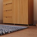 Ver imagem 7 de Cômoda Sapateira Grande 4 Gavetas 2 Portas 119x130 cm Riviera Nature 100% MDF Casamia