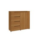 Ver imagem 2 de Cômoda Sapateira Grande 4 Gavetas 2 Portas 119x130 cm Riviera Nature 100% MDF Casamia