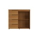 Ver imagem 6 de Cômoda Sapateira Grande 4 Gavetas 2 Portas 119x130 cm Riviera Nature 100% MDF Casamia
