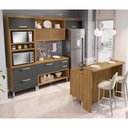 Ver imagem 1 de Cozinha 5 Peças Gourmet 100% Mdf Freijó-grafite Princesa Nesher Freijó-grafite