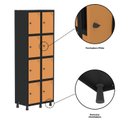Ver imagem 7 de Armário Locker Roupeiro 8 Portas Aço Grp 502/8