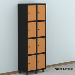 Armário Locker Roupeiro 8 Portas Aço Grp 502/8 - 16