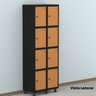 Armário Locker Roupeiro 8 Portas Aço Grp 502/8 - 16