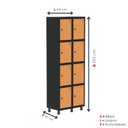 Ver imagem 5 de Armário Locker Roupeiro 8 Portas Aço Grp 502/8