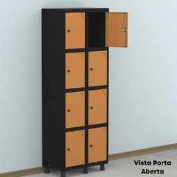 Armário Locker Roupeiro 8 Portas Aço Grp 502/8 - 17