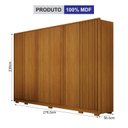 Ver imagem 2 de Guarda Roupa Casal Ripado 6 Portas 6 Gavetas 100% MDF Evo