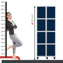 Ver imagem 6 de Armário Locker Guarda-Roupa 8 Portas Aço Grp 502/8 Azul/Branco/Delrei