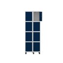 Ver imagem 3 de Armário Locker Guarda-Roupa 8 Portas Aço Grp 502/8 Azul/Branco/Delrei