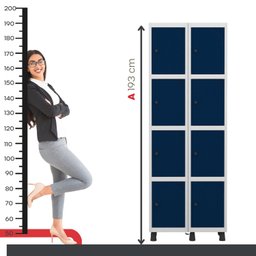 Armário Locker Guarda-roupa 8 Portas Aço Grp 502/8 - 6