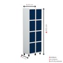 Ver imagem 5 de Armário Locker Guarda-roupa 8 Portas Aço Grp 502/8
