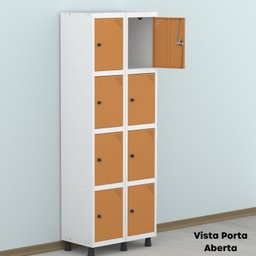 Armário Locker Guarda-roupa 8 Portas Aço Grp 502/8 - 18
