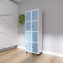 Ver imagem 4 de Armário Locker Guarda-Roupa 8 Portas Aço Grp 502/8 Azul/Branco/Dali