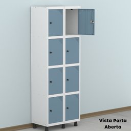 Armário Locker Guarda-roupa 8 Portas Aço Grp 502/8 - 18