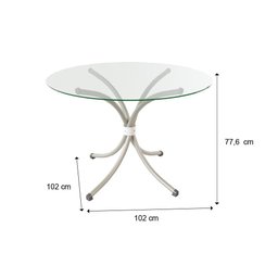 Conjunto Sala de Jantar Leme com Mesa e 4 Cadeiras 2999 Carraro - 2