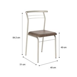 Conjunto Sala de Jantar Leme com Mesa e 4 Cadeiras 2999 Carraro - 3