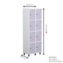 Ver imagem 5 de Armário Locker Guarda-roupa 8 Portas Aço Grp 502/8