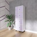 Ver imagem 4 de Armário Locker Guarda-Roupa 8 Portas Aço Grp 502/8 Rosa/Branco/Lilás