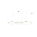 Ver imagem 1 de Lustre Pendente de Led Bleisi 3 Aros Quadrados 84W - 80x60x40cm