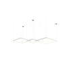 Lustre Pendente de Led Bleisi 3 Aros Quadrados 84W - 80x60x40cm - 1