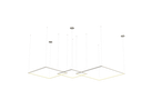 Ver imagem 1 de Lustre Pendente de Led Bleisi 3 Aros Quadrados 84W - 80x60x40cm