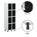 Ver imagem 7 de Armário Locker Guarda-Roupa 8 Portas Aço Grp 502/8 Preto/Branco
