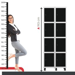 Armário Locker Guarda-roupa 8 Portas Aço Grp 502/8 - 6