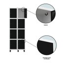 Ver mais imagens de Armário Locker Guarda-Roupa 8 Portas Aço Grp 502/8 Preto/Branco