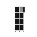 Ver imagem 3 de Armário Locker Guarda-Roupa 8 Portas Aço Grp 502/8 Preto/Branco