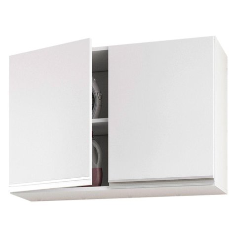 Armário de Parede Área de Serviço e Lavanderia 80cm com 02 Portas 100% Mdf Branco - Abmaza