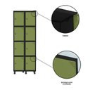 Ver mais imagens de Armário Locker Guarda-Roupa 8 Portas Aço Grp 502/8 Cinza/Preto/Verde Miró