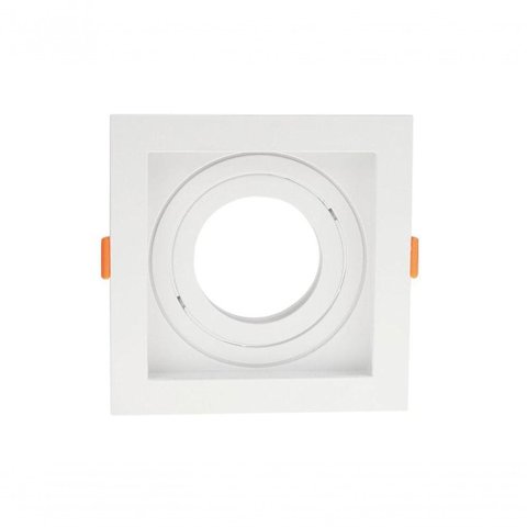 Spot Recuado de Embutir Quadrado Móvel Par 20 Branco Taschibra