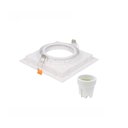 Ver imagem 3 de Spot Recuado de Embutir Quadrado Móvel Par 20 Branco Taschibra